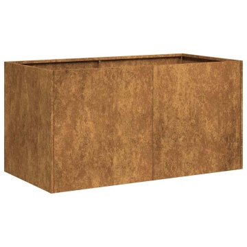 Jardinieră Rusty 80x40x40 cm Oțel pentru intemperii - Img 2