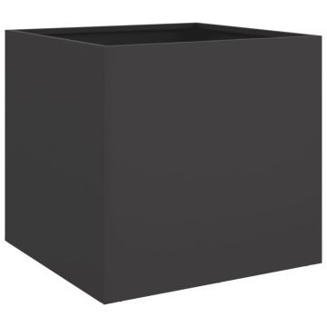 Jardiniere, 2 buc., negru, 49x47x46 cm, oțel - Img 6