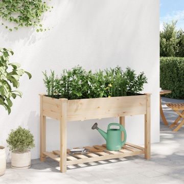 Jardiniere cu Raft 115x59x76 cm Lemn Solid de Brad - Img 4