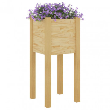 Jardiniere de grădină, 2 buc., 31x31x70 cm, lemn masiv de pin - Img 3