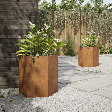 jardiniere de grădină 46x40x45 cm oțel de intemperii - Img 4