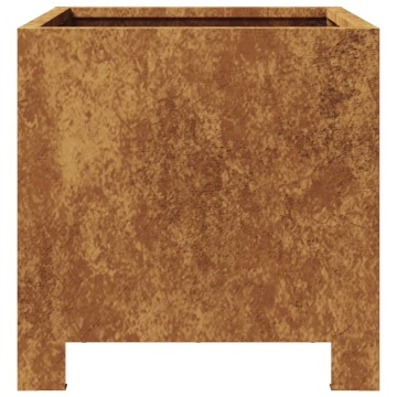 Jardiniere grădină, 2 buc., 30x30x30 cm, oțel corten - Img 6