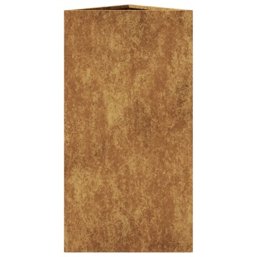 Jardiniere grădină, 2 buc. 40x34,5x70 cm oțel corten triunghi - Img 7