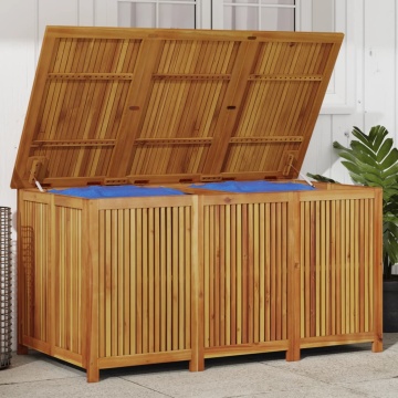 Ladă depozitare pentru grădină 150x80x75 cm lemn masiv acacia - Img 1