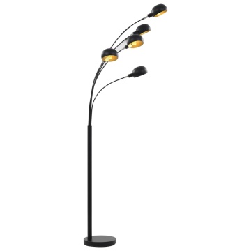 Lampă de podea, negru și auriu, 200 cm, 5 x E14 - Img 4