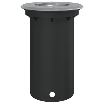 Lampă exterioară de sol, rotundă, negru, 10,5x10,5 cm, aluminiu - Img 7