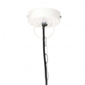 Lampă suspendată industrială, 25 W, alb, 42 cm, E27, rotund - Img 5