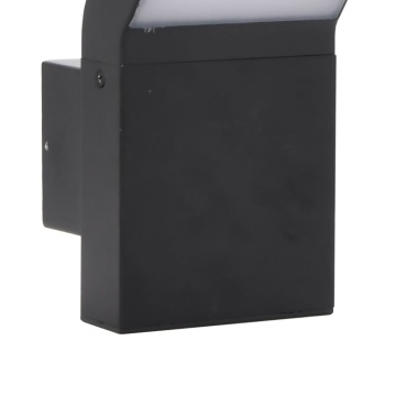 Lămpi exterioare de perete cu LED 2 buc. negru, aluminiu turnat - Img 7