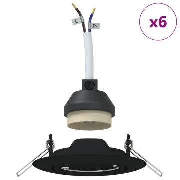 Lămpi Set de 6 Negru Plastic 9 cm Modern Iluminat îngropat - Img 4