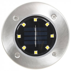 Lămpi solare pentru sol, 8 buc., cu LED-uri, lumină albă - Img 3