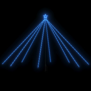 Lumini brad de Crăciun 576 LED-uri albastru 3,6 m int./ext. - Img 2
