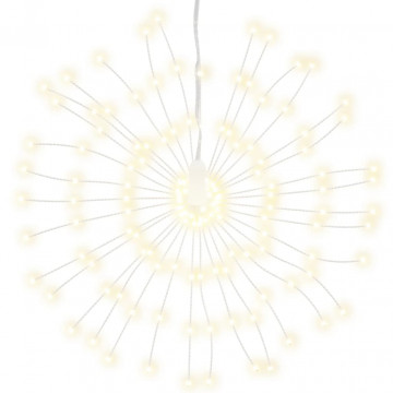 Lumini stelare de Crăciun 140 LED-uri, 4 buc., alb cald, 17 cm - Img 3
