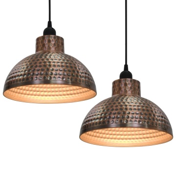 Lustre semisferice de culoare arămie, 2 buc. - Img 2