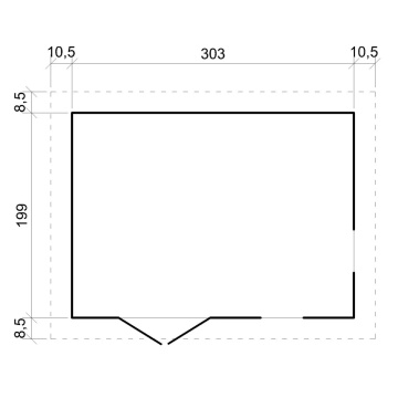 Magazie de gradina din lemn L11ft x L7ft x H7ft - TIMBELA M334 - Img 5