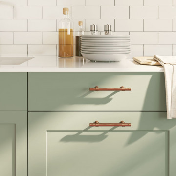 Mânere de dulap, 10 buc., bronz, 96 mm, oțel inoxidabil - Img 1