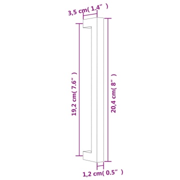 Mânere de dulap, 10 buc., negru, 192 mm, oțel inoxidabil - Img 7