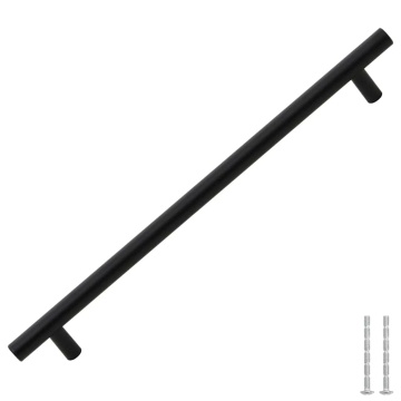 Mânere de dulap, 5 buc., negru, 224 mm, oțel inoxidabil - Img 3