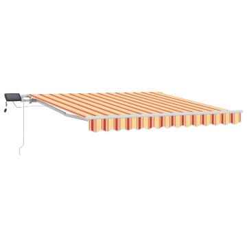 Marcheta retractabilă manuală cu LED galben și portocalie 300x250 cm - Img 2