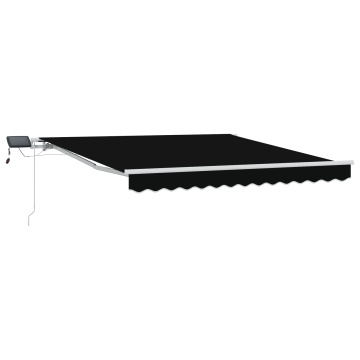 Marchiză manuală retractabilă cu LED neagră 300x250 cm, Material de înlocuire pentru marchiză de 3x2.5 m cadru negru - Img 2