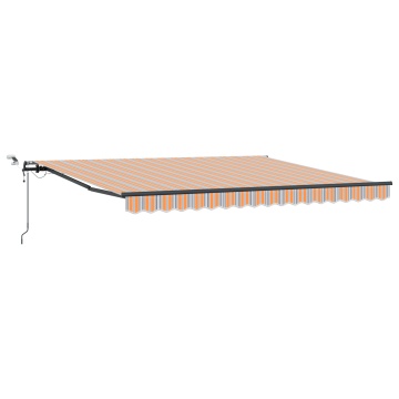 Marchiză Retractabilă Automată cu Dungi LED Multicolore 400x300 cm - Img 2