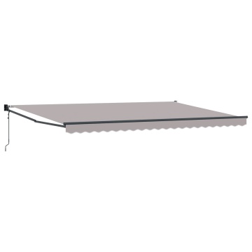 Marchiză Retractabilă Automată Gri 500x300 cm, Material de Înlocuire pentru Marchiză de 5x3 m Gri - Img 2