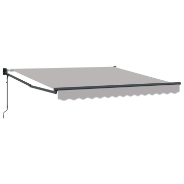 Marchiză retractabilă automată gri deschis 300x250 cm, Țesătură de schimb pentru marchiză 3x2.5 m cadru gri deschis - Img 2
