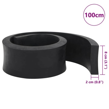 Margine de cauciuc pentru plug de zăpadă negru 100x8x2 cm - Img 6