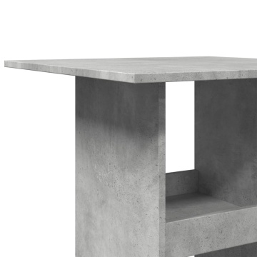Masă bar cu depozitare, gri beton, 60x60x102 cm, lemn prelucrat - Img 6