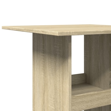 Masă bar cu depozitare stejar sonoma 60x60x102cm lemn prelucrat - Img 6