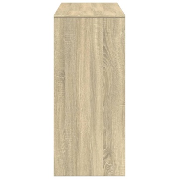 Masă bar cu raft stejar Sonoma, 124x46x103,5 cm, lemn prelucrat - Img 8