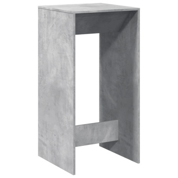 Masă bar, gri beton, 51x50x103,5 cm, lemn prelucrat - Img 2