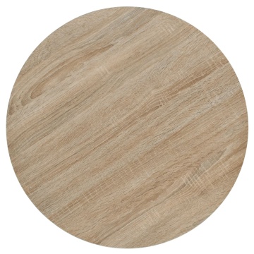 Masă bistro, MDF și oțel, rotundă, 60x75 cm, culoare stejar - Img 4