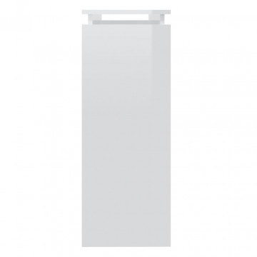 Masă consolă, alb extralucios, 102x30x80 cm, PAL - Img 7