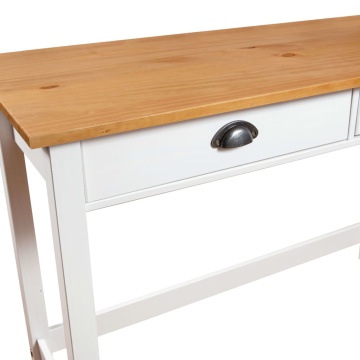 Masă consolă Hill cu 2 sertare, 110x45x74 cm, lemn masiv pin - Img 7