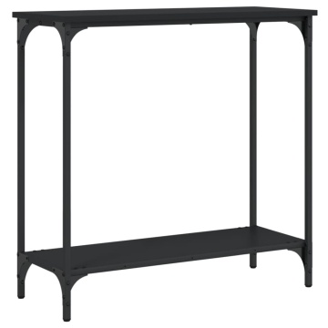 Masă consolă, negru, 75x30,5x75 cm, lemn prelucrat - Img 2