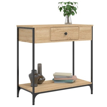 Masă consolă, stejar sonoma, 75x34,5x75 cm, lemn prelucrat - Img 3