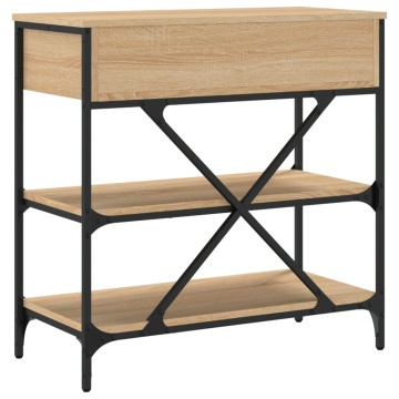 Masă consolă, stejar sonoma, 75x34,5x75 cm, lemn prelucrat - Img 6