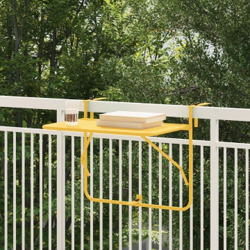Masă de balcon suspendată , pliabilă, muștar 60x40 cm, oțel - Img 1