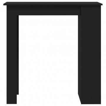 Masă de bar cu raft de depozitare, negru, 102x50x103,5 cm, PAL - Img 7