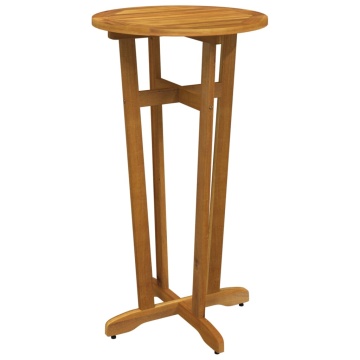 Masă de bar de grădină, Ø60x105 cm, lemn masiv de acacia - Img 2