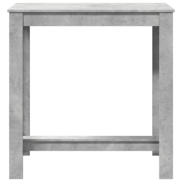 Masă de bar, gri beton, 102x50x103,5 cm, lemn prelucrat - Img 4