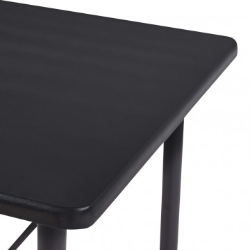 Masă de bar, negru, 120 x 60 x 110 cm, MDF - Img 6
