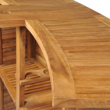 Masă de bar pliabilă, 155 x 53 x 105 cm, lemn masiv de tec - Img 6