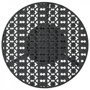 Masă de bistro, negru, 40 x 70 cm, metal - Img 2