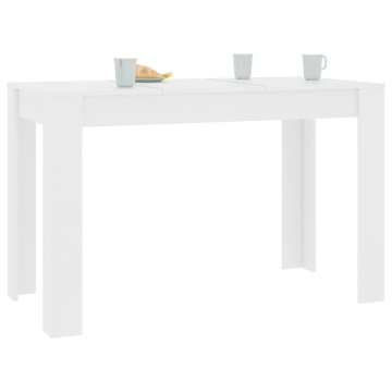 Masă de bucătărie, alb, 120x60x76 cm, lemn prelucrat - Img 3