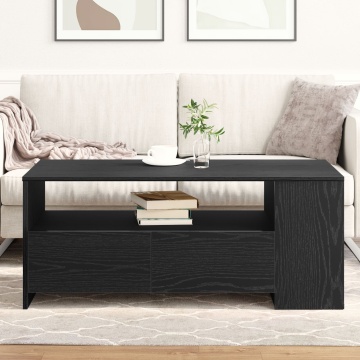 Masă de cafea din stejar negru 102x55x43.5 cm fabricată din lemn stratificat - Img 4