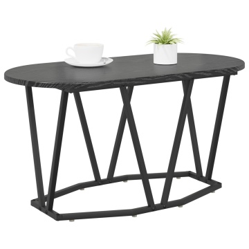 Masă de cafea Negru Stejar 80x40x40,5 cm din lemn și metal - Img 3