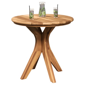 Masă de cafea pentru grădină Ø55x51 cm din lemn masiv de tec - Img 3