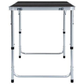Masă de camping pliabilă, gri, 120 x 60 cm, aluminiu - Img 4