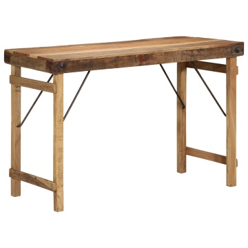 Masă de dining 110x55x76 cm din lemn masiv recuperat - Img 2